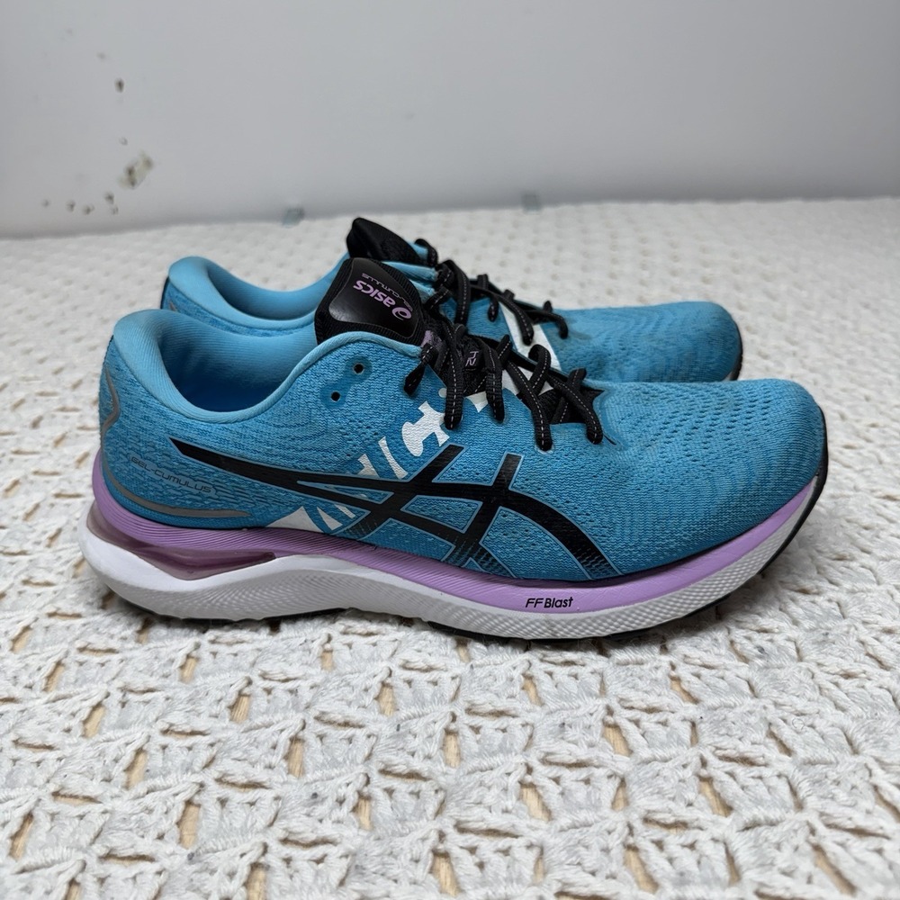 Asics Gel Cumulus 24 Ekiden Running Shoes Women Size 10 Aquarium Black